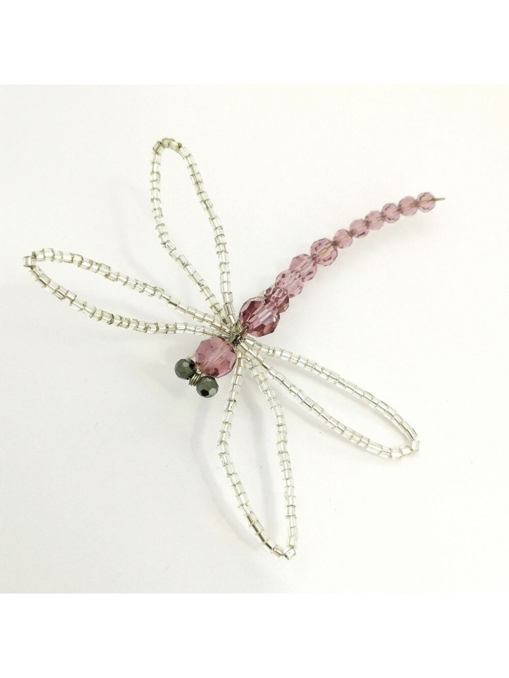 Handmade Swarovski Crystal Dragonfly Brooch Pin